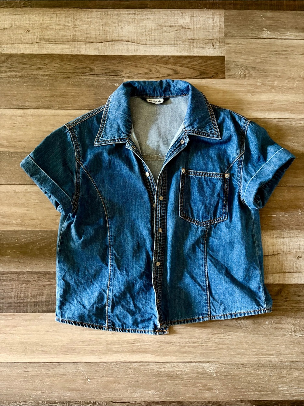 Denim Button-Up Shirt